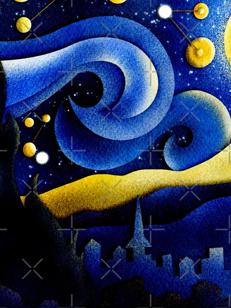 Thumbnail 5 of 5, iPhone Case, Starry night designed and sold by RathiDesigns.