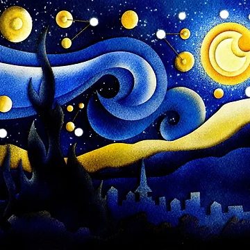 Imagen de la obra Noche estrellada de RathiDesigns