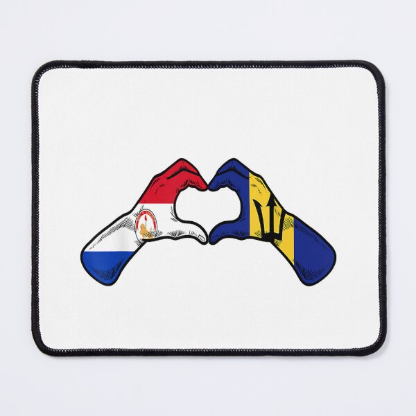 Item preview, Barbados Paraguay Flag Barbadian Paraguayan Heart T-Shirt designed and sold by OnlyouO.