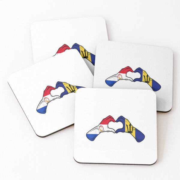 Item preview, Barbados Paraguay Flag Barbadian Paraguayan Heart T-Shirt designed and sold by OnlyouO.