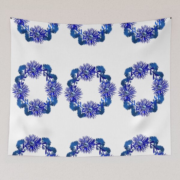 Item preview, Blue Wreath with Blue baubles designed and sold by aldona.