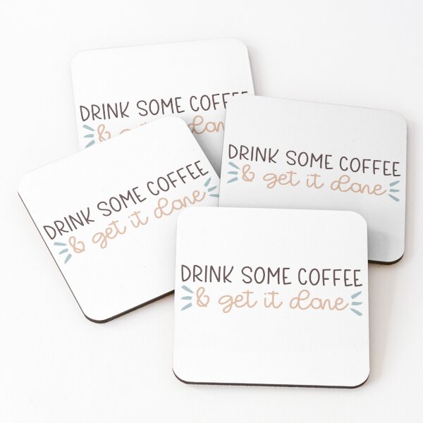 Item preview, Drink Some Coffee Colorful Graphic Design designed and sold by redbubbleart18.