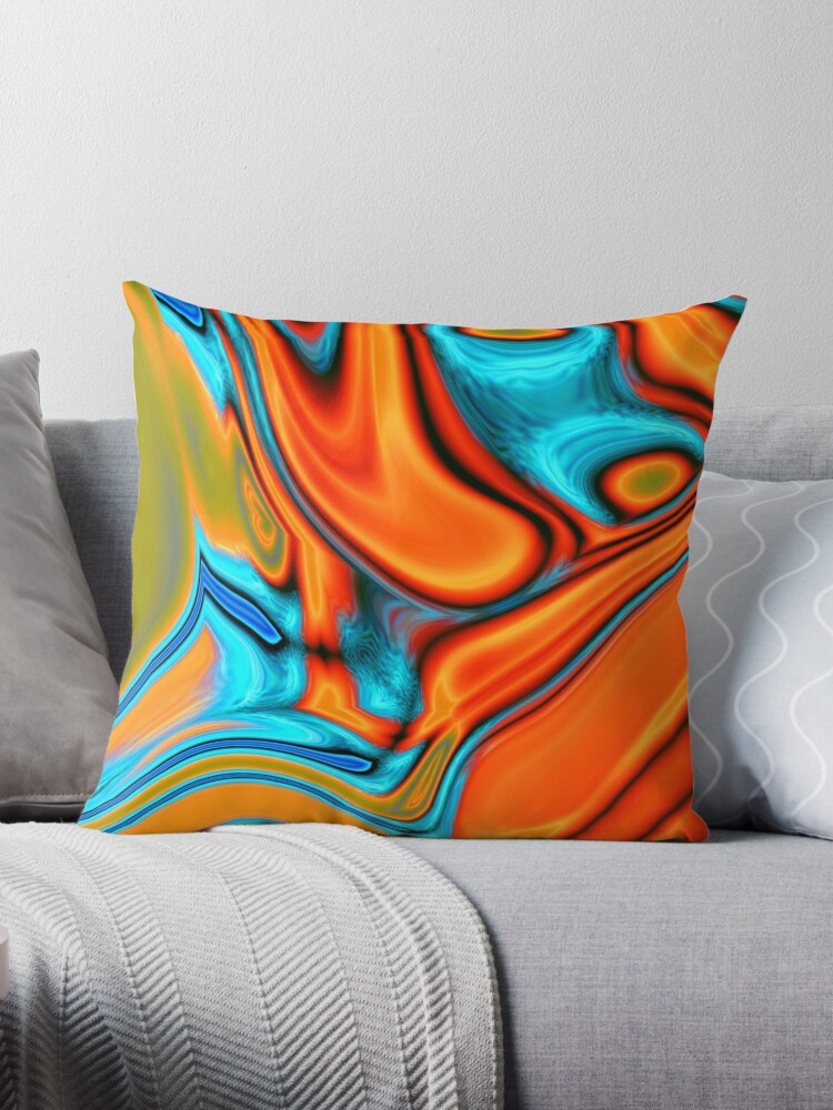 Turquoise and orange discount pillows