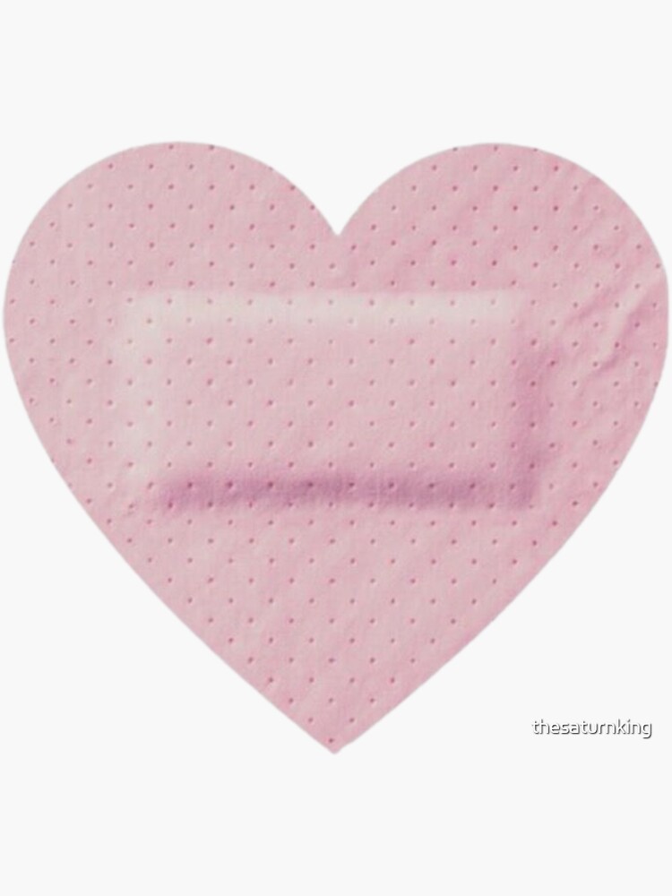 Pink Bandage Heart Sticker For Sale By Thesaturnking Redbubble 8701