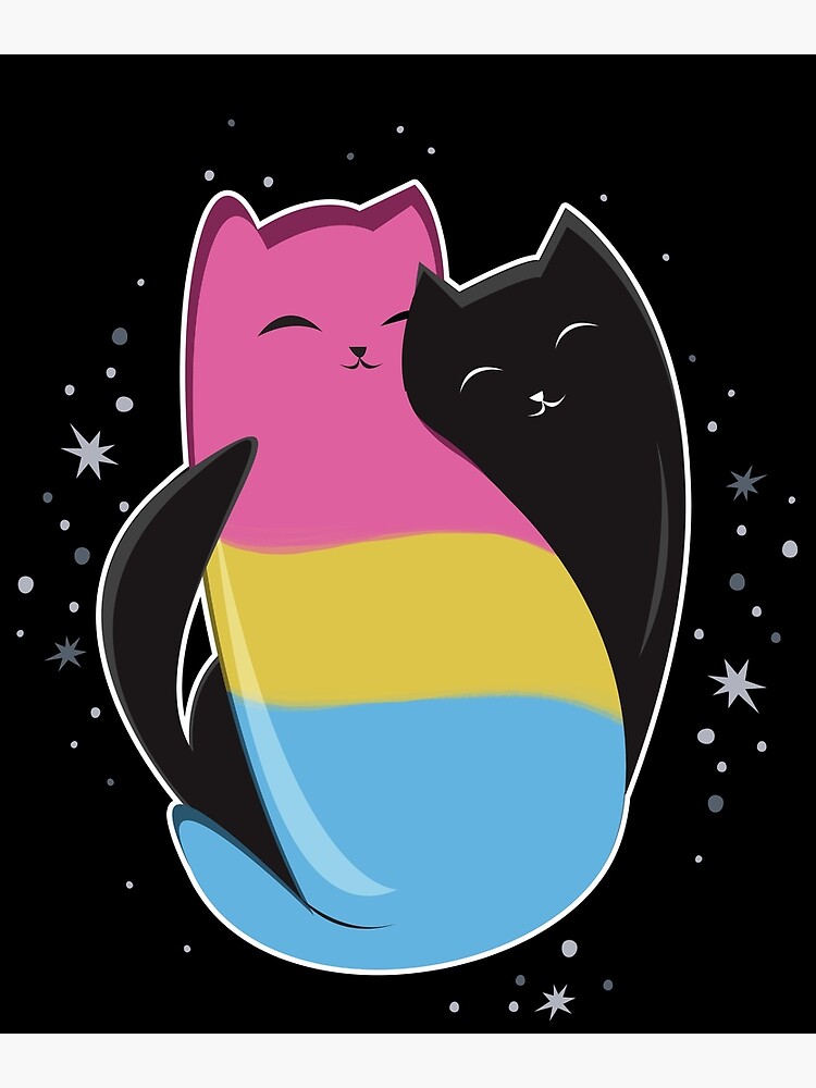 Pansexual Cat Lgbt Pride Flag Poster For Sale By Psitta Redbubble 0680