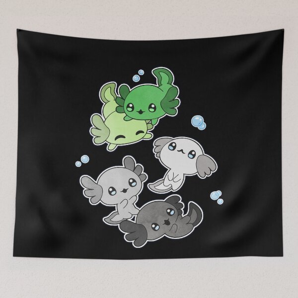 Item preview, Aromantic Axolotl LGBT Pride Flag designed and sold by Clara Hollins.