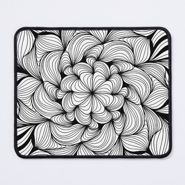 Item preview, Black and white psychedelic pattern design designed and sold by QuirkynCute.
