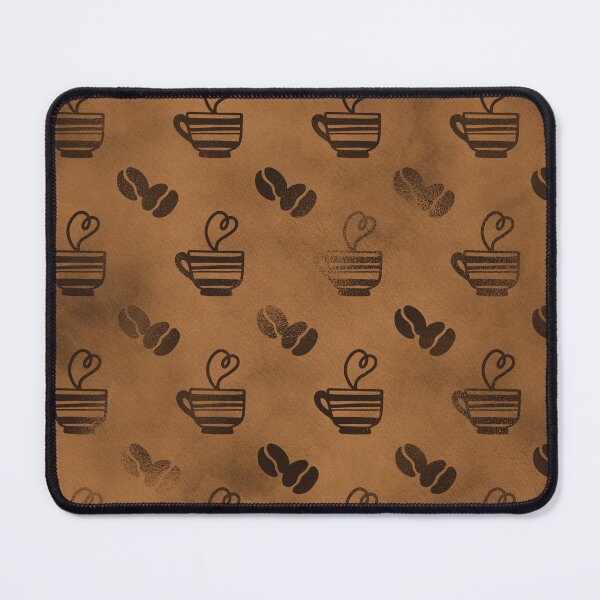 Item preview, Coffee and Caramel: Brown Coffee Cups and Beans on Caramel Background designed and sold by LDTreasures.
