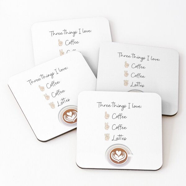 Item preview, Three Things I Love: Coffee, Coffee, Lattes designed and sold by Ellen Hanney-Saligumba.