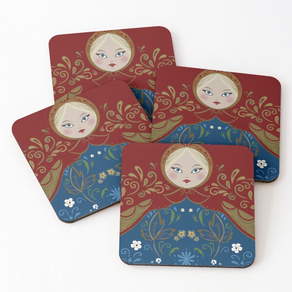 Item preview, Russian nesting doll design, red and blue designed and sold by Inktown.