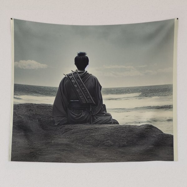 Item preview, Japanese Samurai Warrior Over Looking The Ocean designed and sold by jjwalters.