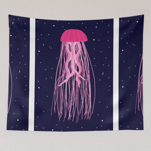 Item preview, Jellyfish in the stars (pink) designed and sold by RandiMullins.