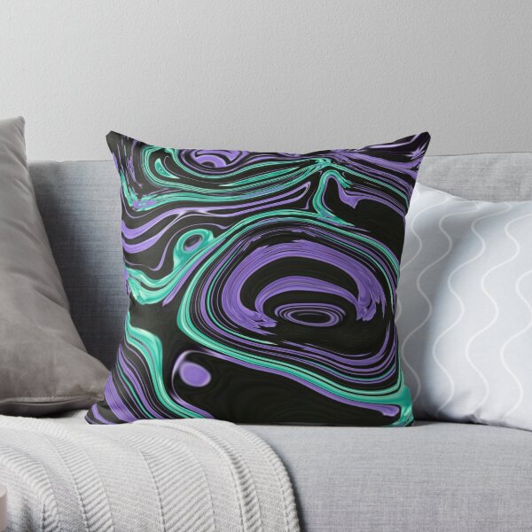 Purple and green throw hot sale pillows