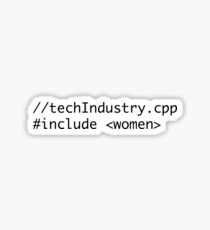 #include <women> in tech Sticker