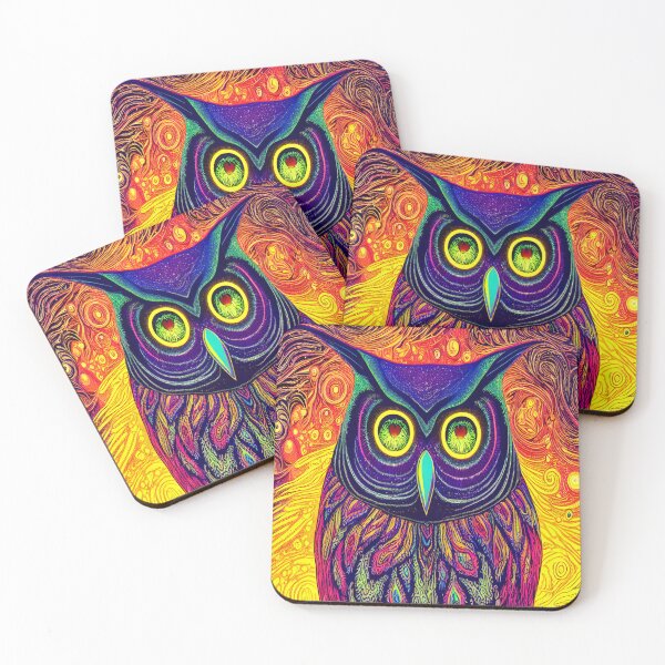 Item preview, Van Gogh Owl Spirit Animal designed and sold by ittybittyowl.