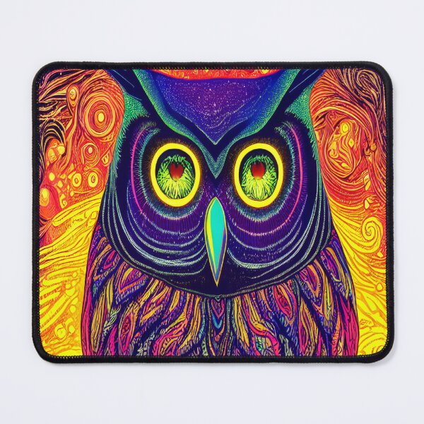 Item preview, Van Gogh Owl Spirit Animal designed and sold by ittybittyowl.