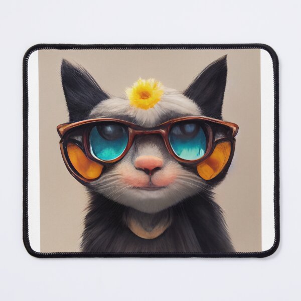 Item preview, Cool cat wearing sunglasses designed and sold by robotic-artist.