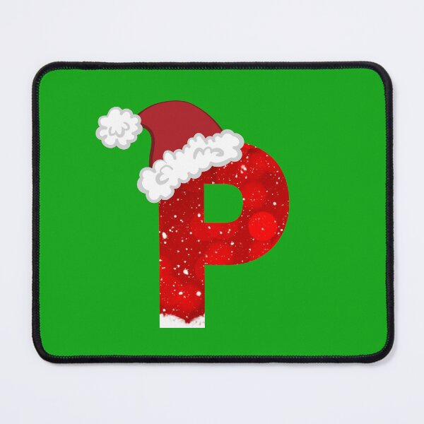 Item preview, nowy Letter P with Santa Hat designed and sold by LiveAndGlow.