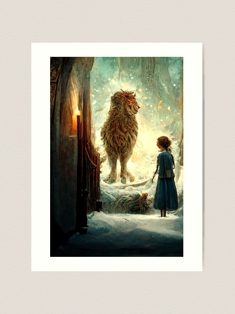 Aslan Lion Art Print A4 Narnia Gift Idea for Her Witch -  Finland