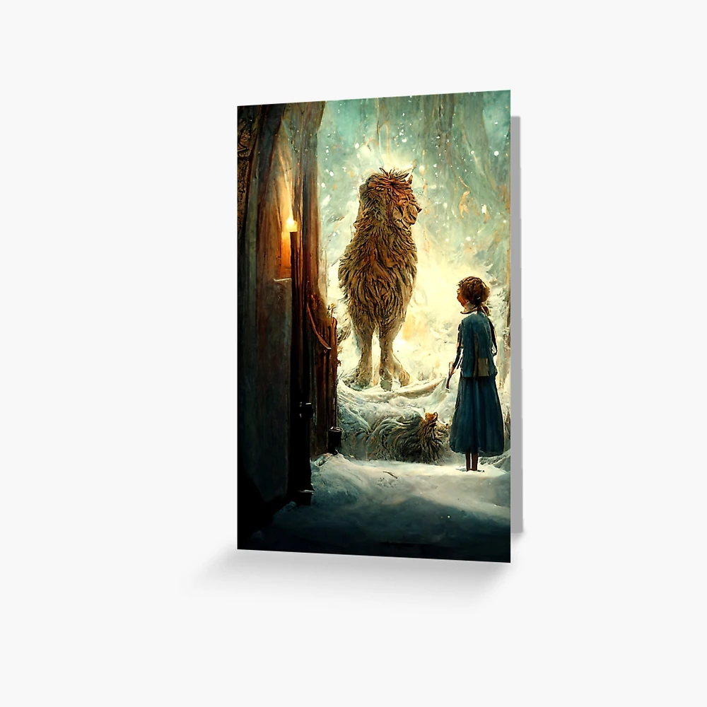 Aslan from The Chronicles of Narnia Greeting Card by E Felix