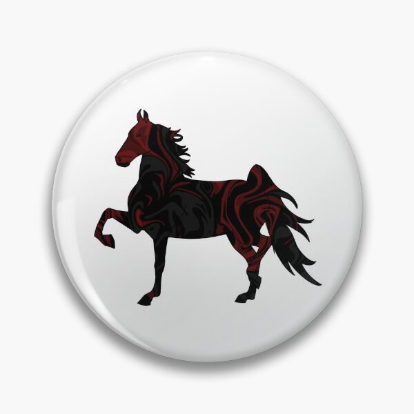 Item preview, Swirly Saddlebred Trotting Red and Black designed and sold by theaadesigns.