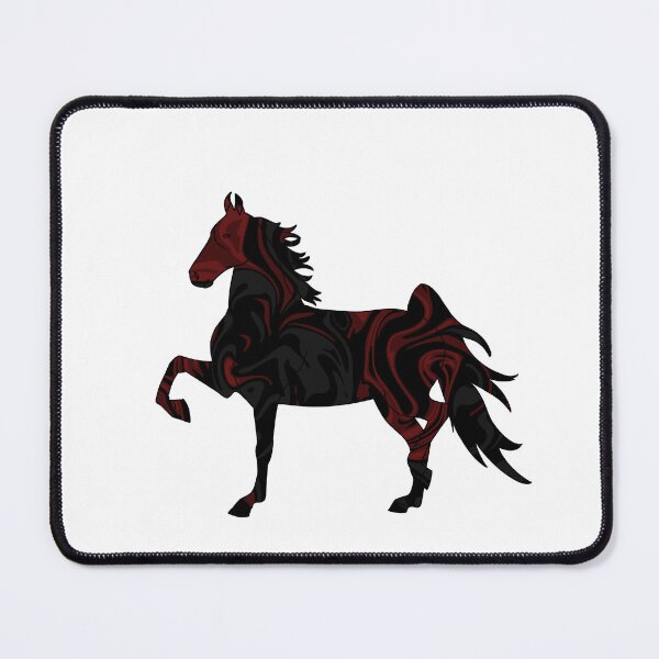 Item preview, Swirly Saddlebred Trotting Red and Black designed and sold by theaadesigns.