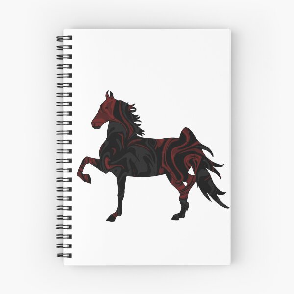 Item preview, Swirly Saddlebred Trotting Red and Black designed and sold by theaadesigns.