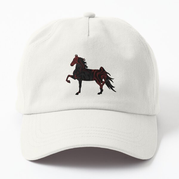 Aperçu de l'œuvre Swirly Saddlebred Trot Rouge et Noir créée et vendue par theaadesigns.