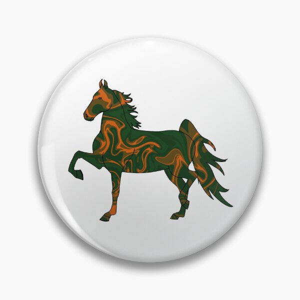 Item preview, Swirly Saddlebred Trotting Green and Orange designed and sold by theaadesigns.