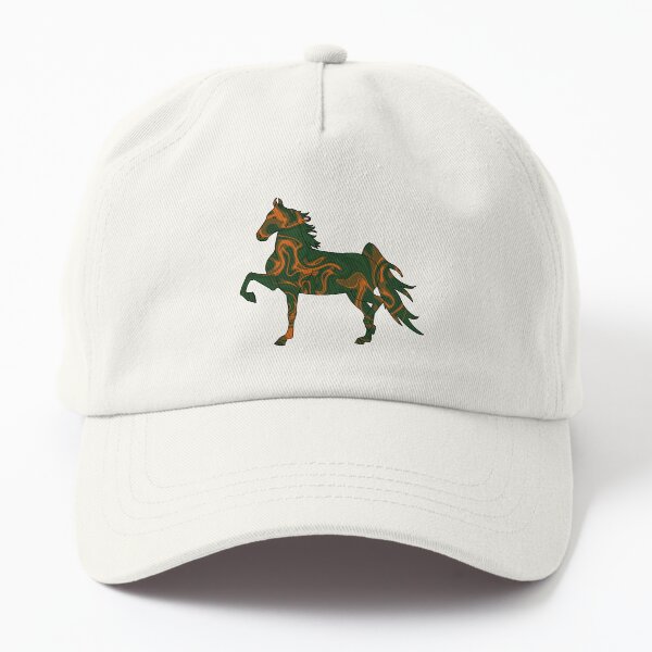 Aperçu de l'œuvre Swirly Saddlebred Trot Vert et Orange créée et vendue par theaadesigns.