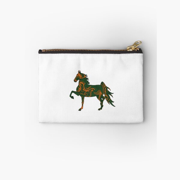 Item preview, Swirly Saddlebred Trotting Green and Orange designed and sold by theaadesigns.