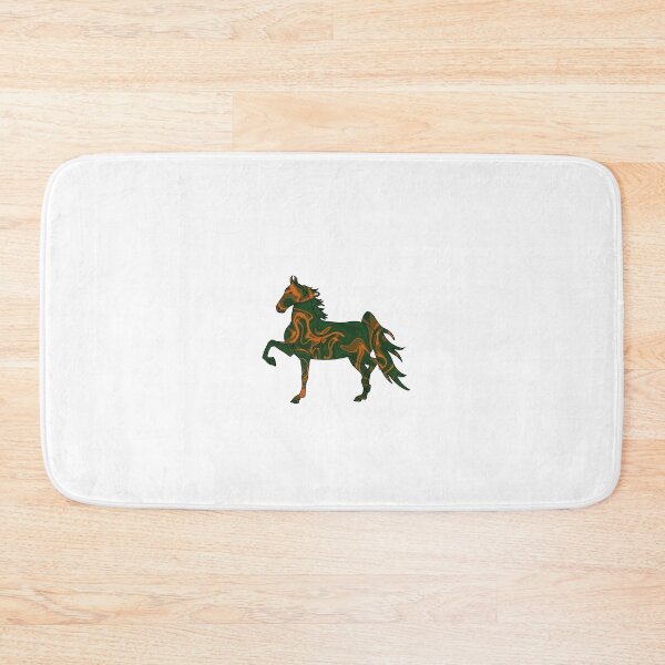 Item preview, Swirly Saddlebred Trotting Green and Orange designed and sold by theaadesigns.