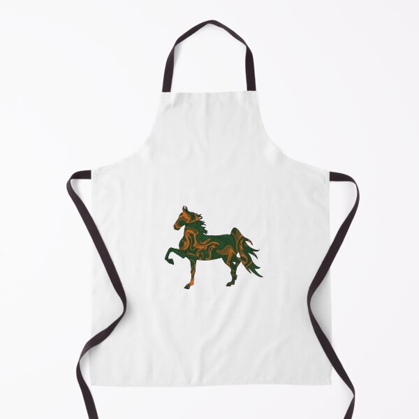 Item preview, Swirly Saddlebred Trotting Green and Orange designed and sold by theaadesigns.