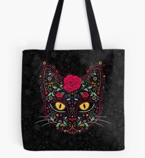 Bolsa de tela Día de los Muertos Kitty Cat Sugar Skull
