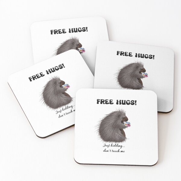 Item preview, Free Hugs Just kidding dont touch me T-shirt  designed and sold by Nerdygirlteez.