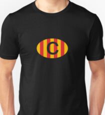Catalunya C Classic Vintage Oval Badge Catalonia Slim Fit T-Shirt