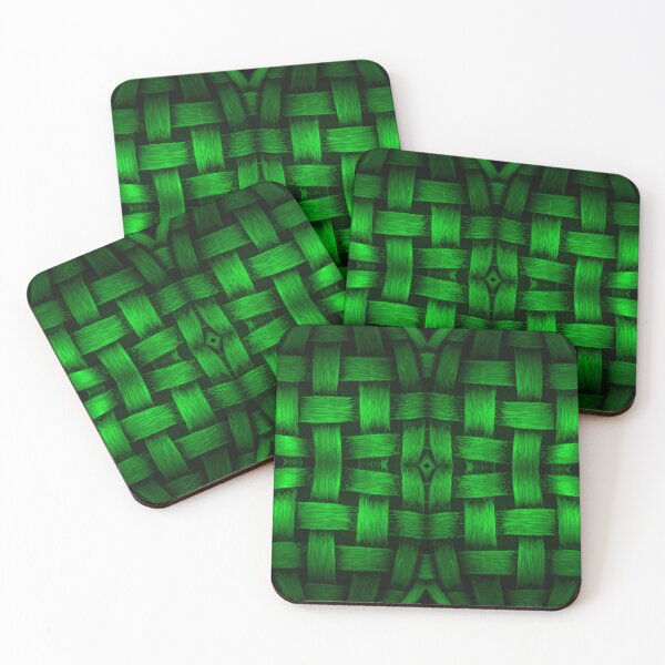 Item preview, Woven Pattern from a Pumpkin Carving - Green Version designed and sold by Moti Black.