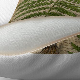 Alternate view of vintage foliage hipster botanical print fern leaves Throw Pillow