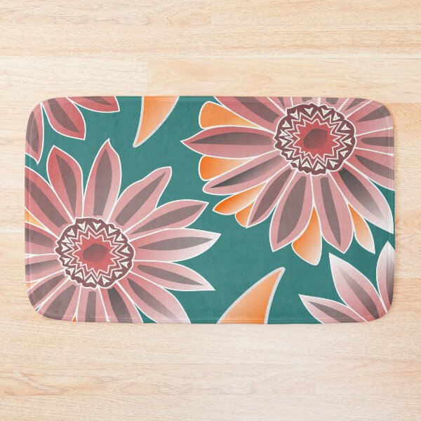 Item preview, Gazania Flower Pink and Orange on Sea Green designed and sold by Mountain Flower.