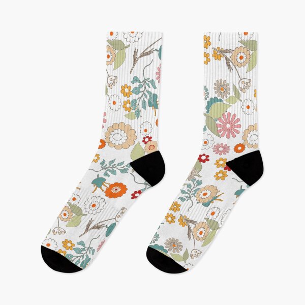 Item preview, Retro floral pattern, digital print retro cartoon cute background designed and sold by fuzzyfox.
