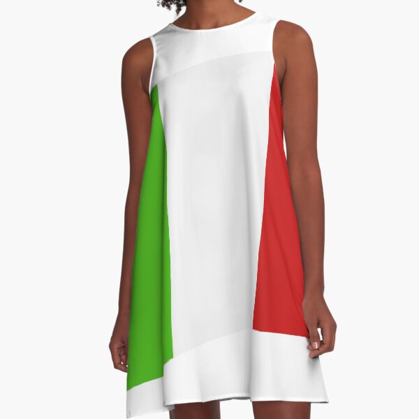 Italienische Flagge A-Linien Kleid