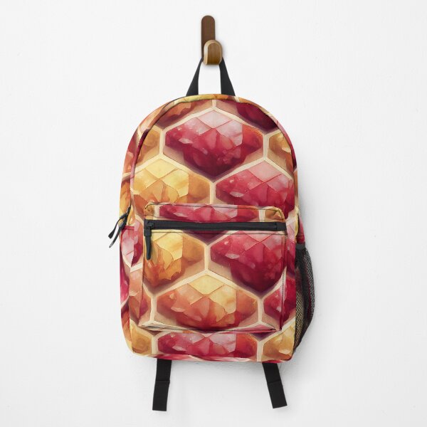 Item preview, Red and Yellow Glass Hexagons designed and sold by BuraxisDesigns.