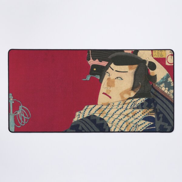 Item preview, Ichikawa Sadanji japanese art woodblock stamp print vintage antique art designed and sold by Novel-ty.