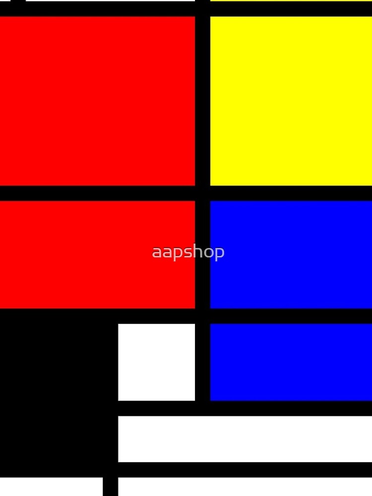 "Mondrian style art deco design in basic colors" iPhone Case for Sale