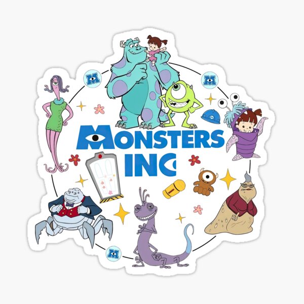 Sticker infantil Monstruos SA
