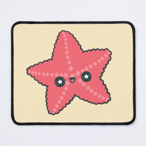Item preview, Kawaii Happy Red Starfish designed and sold by FreyaDraws.