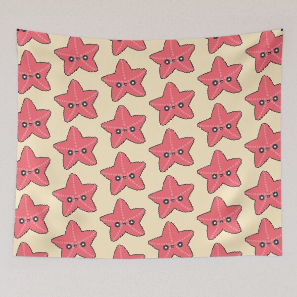 Item preview, Kawaii Happy Red Starfish designed and sold by FreyaDraws.