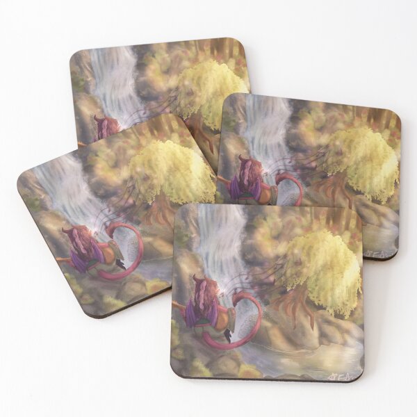 Item preview, Music by the Waterfall + Willow- Tiefling artwork designed and sold by AstariiDraws.