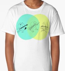 Keytar Platypus Venn Diagram Long T-Shirt