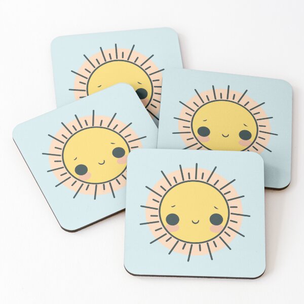 Item preview, Kawaii Happy Yellow Sun designed and sold by FreyaDraws.